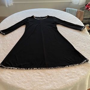 Nil and Nash medium black dress with leopard trim.